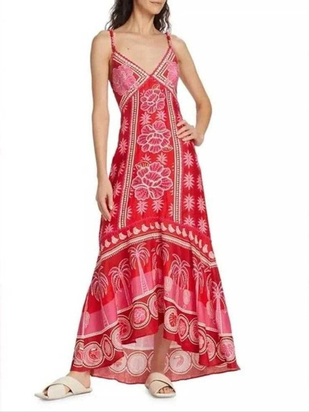 Farm Rio Summer Sunrise Embroidered Dress